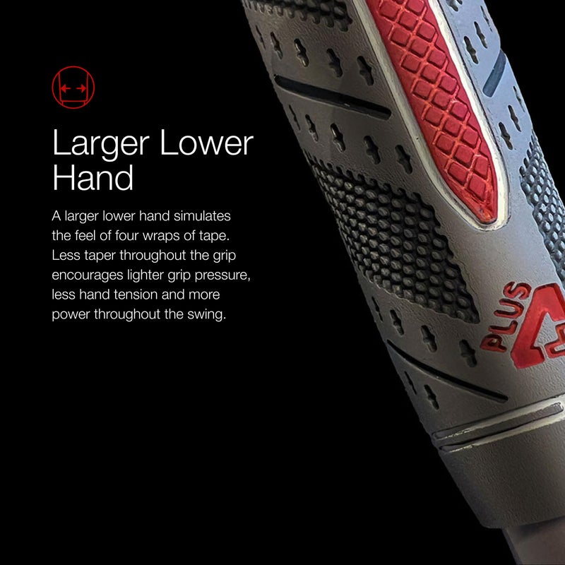Golf Pride MCC Plus4 ALIGN Golf Club Grip - All-Weather Hybrid Grip with Raised Ridge Technology & Larger Lower Hand - Brushed Cotton Cord & Pebbled Texture - Midsize - 1 Pack - Image 5